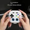 Samsung Galaxy Buds 4/4 Pro-etui i gaming-controller-stil med karabinhage og rengøringsværktøj - hvid