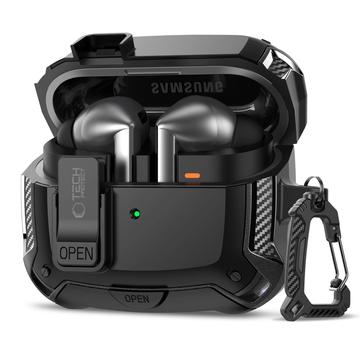 Samsung Galaxy Buds3/Buds3 Pro/Buds3 FE Tech-Protect Carbonox-etui - sort