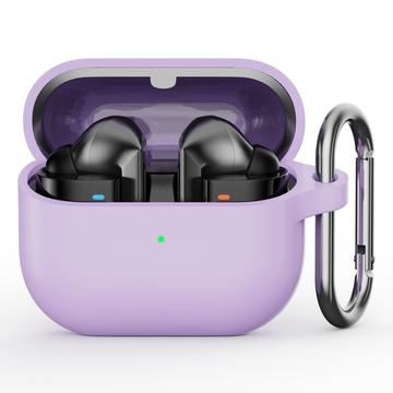 Samsung Galaxy Buds3 Pro Silikone Cover med Karabinhage - Lilla