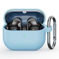 Samsung Galaxy Buds3 Pro Silikone Cover med Karabinhage - Sky Blå
