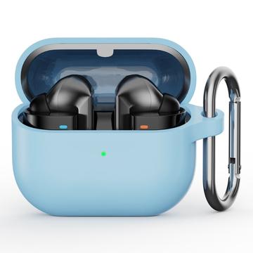 Samsung Galaxy Buds3 Pro Silikone Cover med Karabinhage - Sky Blå