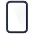 Samsung Galaxy Fit3 Plastikcover med Skærmbeskyttelse Hærdet Glas - Mørkeblå