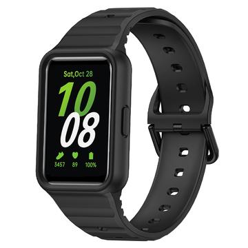 Samsung Galaxy Fit3 Udskiftning af Silikonestrop med Integreret Ramme - Sort