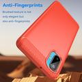 Samsung Galaxy M06/F06 5G Børstet TPU Cover - Karbonfiber