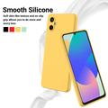 Samsung Galaxy M06/F06 5G Flydende silikone cover med håndrem - gul