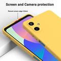 Samsung Galaxy M06/F06 5G Flydende silikone cover med håndrem - gul