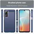 Samsung Galaxy M16/F36 Børstet TPU Cover - Karbonfiber