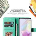 Samsung Galaxy M35 Mandala Series Etui med Pung - Grøn