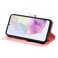 Samsung Galaxy M35 Mandala Series Etui med Pung - Pink