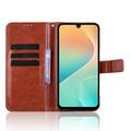 Samsung Galaxy M36 Pung Etui med Stativ - Brun