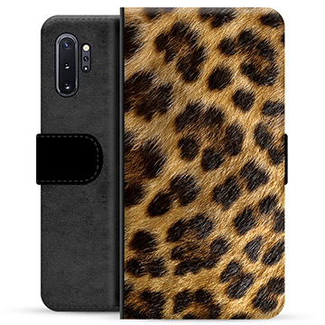 Samsung Galaxy Note10+ Premium Flip Cover med Pung - Leopard