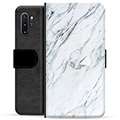 Samsung Galaxy Note10+ Premium Flip Cover med Pung - Marmor