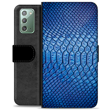 Samsung Galaxy Note20 Premium Flip Cover med Pung - Læder
