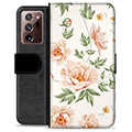 Samsung Galaxy Note20 Ultra Premium Flip Cover med Pung - Floral