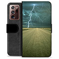Samsung Galaxy Note20 Ultra Premium Flip Cover med Pung - Storm