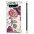 Samsung Galaxy S10 Hybrid Cover - Romantiske Blomster