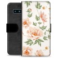 Samsung Galaxy S10 Premium Flip Cover med Pung - Floral