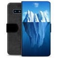Samsung Galaxy S10 Premium Flip Cover med Pung - Isbjerg