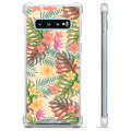 Samsung Galaxy S10+ Hybrid Cover - Lyserøde Blomster