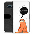 Samsung Galaxy S10+ Premium Flip Cover med Pung - Slow Down