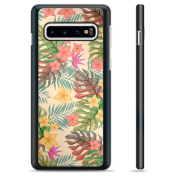 Samsung Galaxy S10+ Beskyttende Cover - Lyserøde Blomster