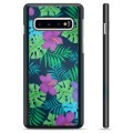Samsung Galaxy S10+ Beskyttende Cover - Tropiske Blomster