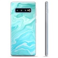 Samsung Galaxy S10+ TPU Cover - Blå Marmor