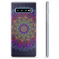 Samsung Galaxy S10+ TPU Cover - Farverig Mandala