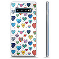 Samsung Galaxy S10+ TPU Cover - Hjerter