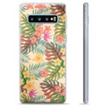 Samsung Galaxy S10+ TPU Cover - Lyserøde Blomster