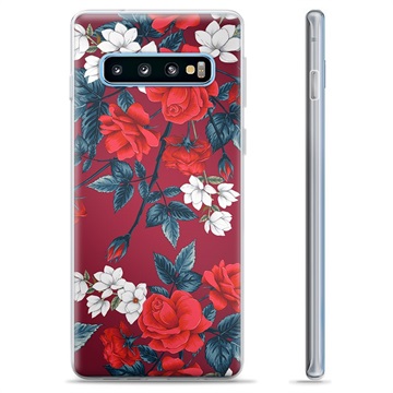Samsung Galaxy S10+ TPU Cover - Vintage Blomster