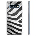 Samsung Galaxy S10+ TPU Cover - Zebra