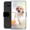 Samsung Galaxy S10 Premium Flip Cover med Pung - Hund