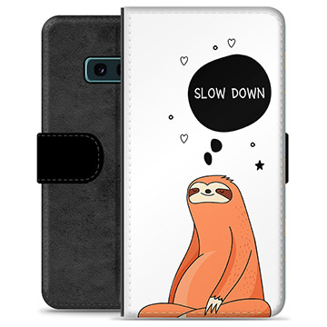 Samsung Galaxy S10e Premium Flip Cover med Pung - Slow Down