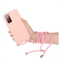Saii Eco Line Samsung Galaxy S20 FE Cover med Strap - Pink