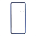 Samsung Galaxy S20 FE Magnetisk Cover med Skærmbeskyttelse Hærdet Glas - Blå
