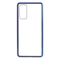 Samsung Galaxy S20 FE Magnetisk Cover med Hærdet glas skærmbeskyttelse - Blå