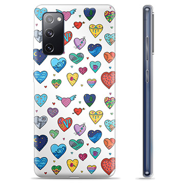 Samsung Galaxy S20 FE TPU Cover - Hjerter