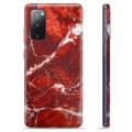Samsung Galaxy S20 FE TPU Cover - Rød Marmor