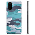 Samsung Galaxy S20 TPU Cover - Blå Camouflage