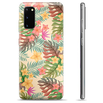 Samsung Galaxy S20 TPU Cover - Lyserøde Blomster