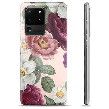 Samsung Galaxy S20 Ultra TPU Cover - Romantiske Blomster