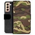 Samsung Galaxy S21+ 5G Premium Flip Cover med Pung - Camo