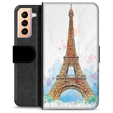 Samsung Galaxy S21+ 5G Premium Flip Cover med Pung - Paris