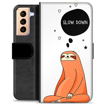 Samsung Galaxy S21+ 5G Premium Flip Cover med Pung - Slow Down
