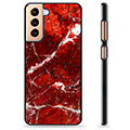 Samsung Galaxy S21+ 5G Beskyttende Cover - Rød Marmor