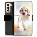 Samsung Galaxy S21 5G Premium Flip Cover med Pung - Hund