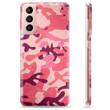 Samsung Galaxy S21 5G TPU Cover - Pink Camouflage