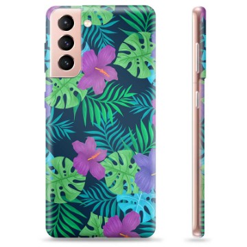 Samsung Galaxy S21 5G TPU Cover - Tropiske Blomster