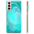Samsung Galaxy S21 5G TPU Cover - Turkis Swirl